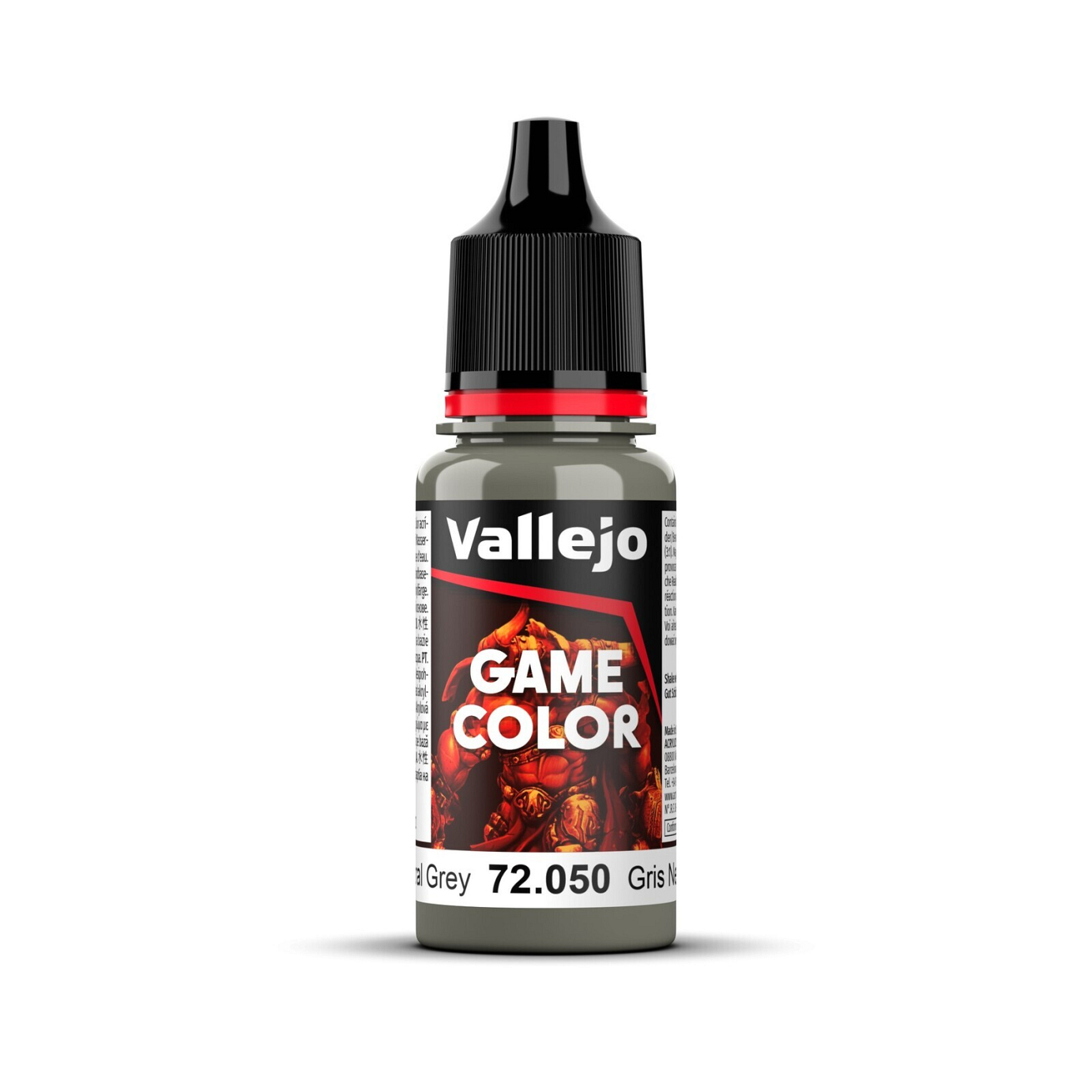 Vallejo Game Colour Neutral Grey 18ml Acrylic Paint - New Formul