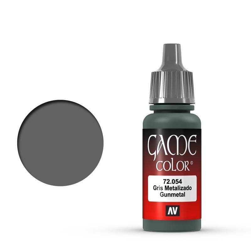 Vallejo Game Colour Gunmetal Metal 17 ml Acrylic Paint [72054] -