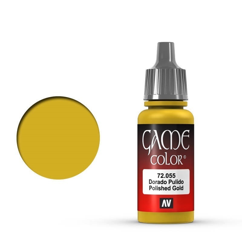 Vallejo Game Colour Polished Gold 17 ml Acrylic Paint [72055] -