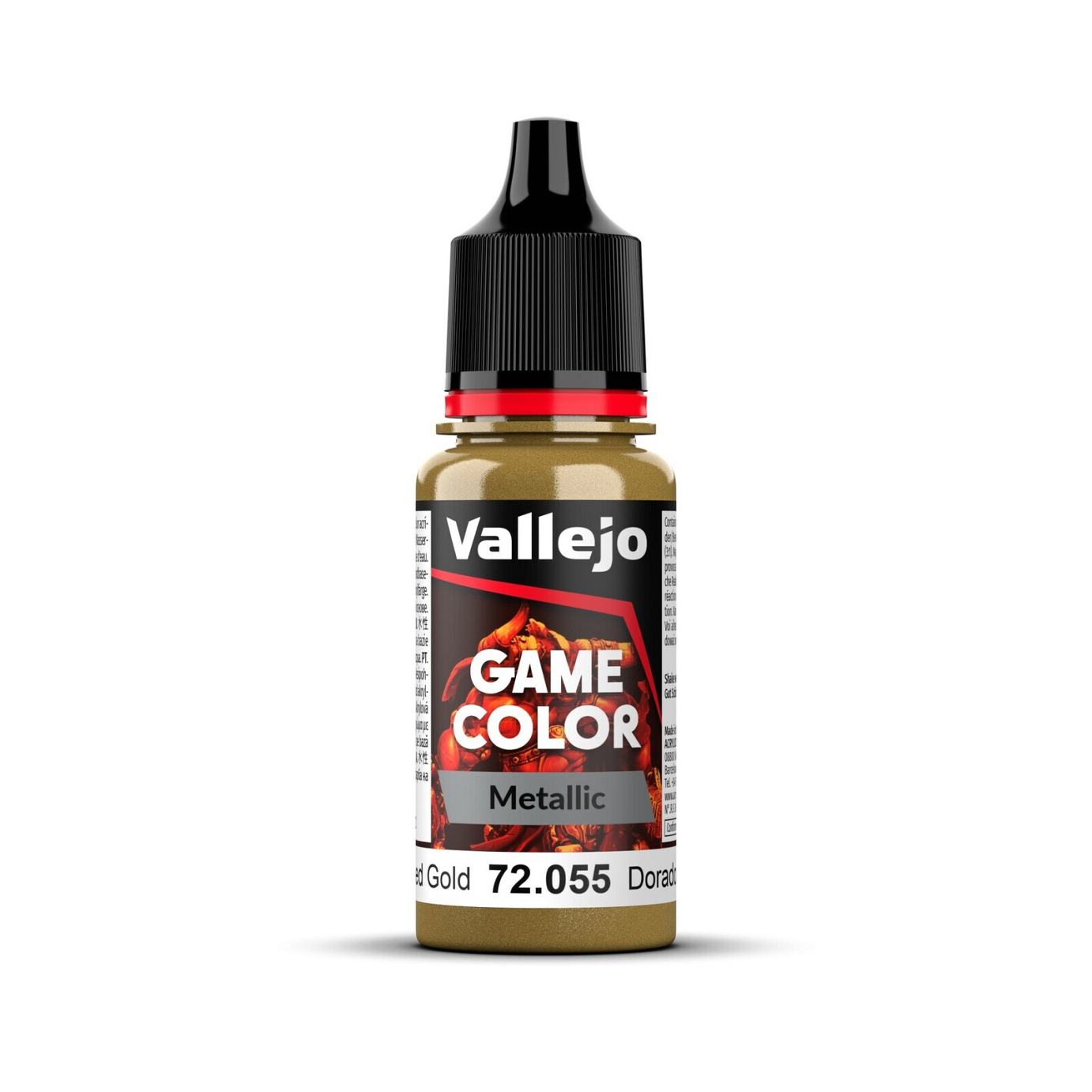 Vallejo Game Colour Metal Polished Gold 18ml Acrylic Paint - New