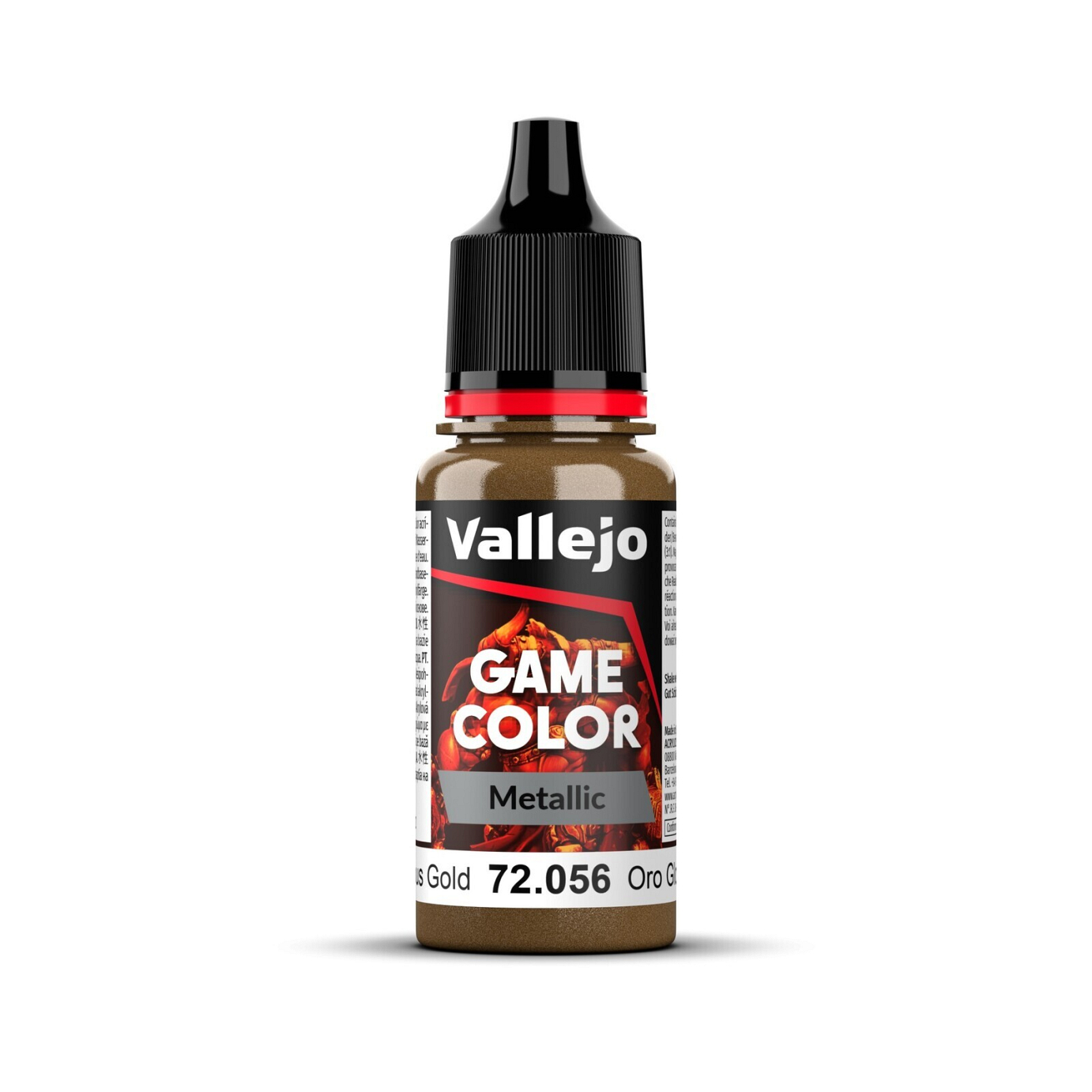 Vallejo Game Colour Metal Glorious Gold 18ml Acrylic Paint - New