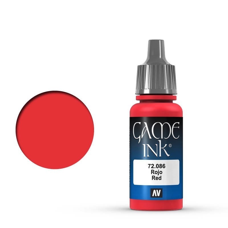 Vallejo Game Colour Ink Red 17 ml Acrylic Paint [72086] - Old Fo