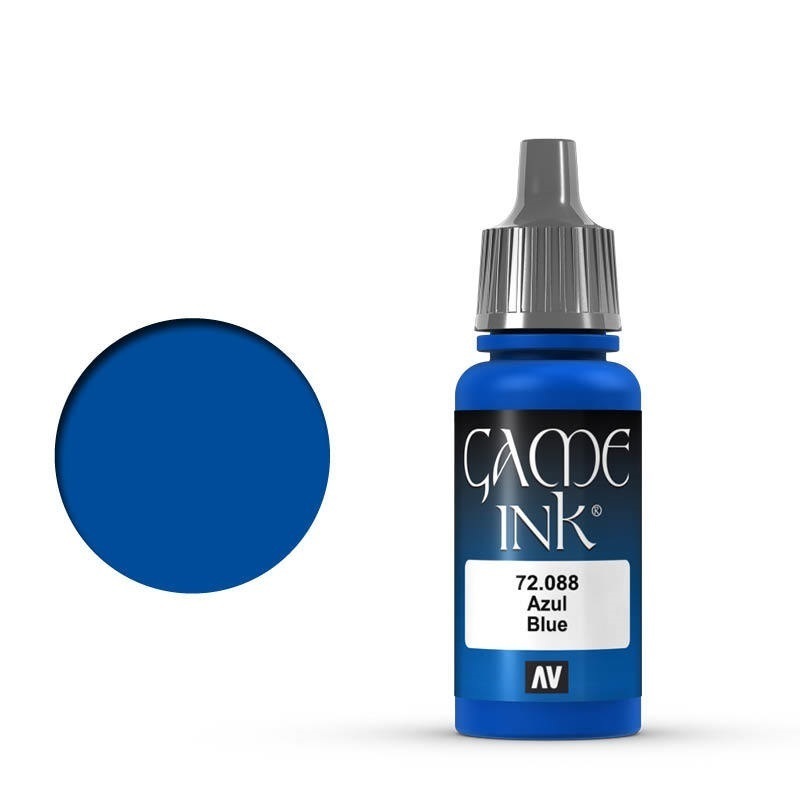 Vallejo Game Colour Ink Blue 17 ml Acrylic Paint [72088] - Old F