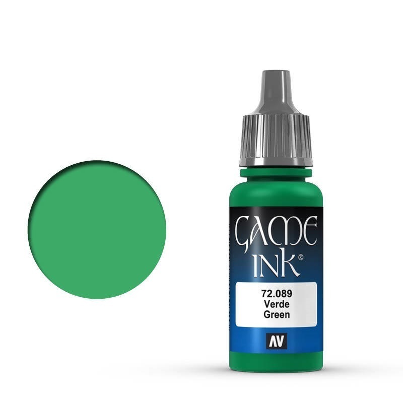 Vallejo Game Colour Ink Green 17 ml Acrylic Paint [72089] - Old