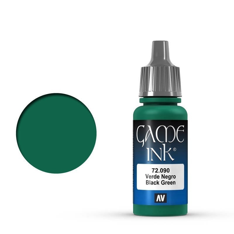 Vallejo Game Colour Ink Black Green 17 ml Acrylic Paint [72090]