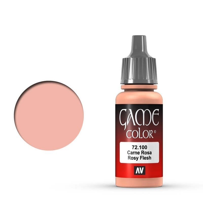 Vallejo Game Colour Rosy Flesh 17 ml Acrylic Paint [72100] - Old