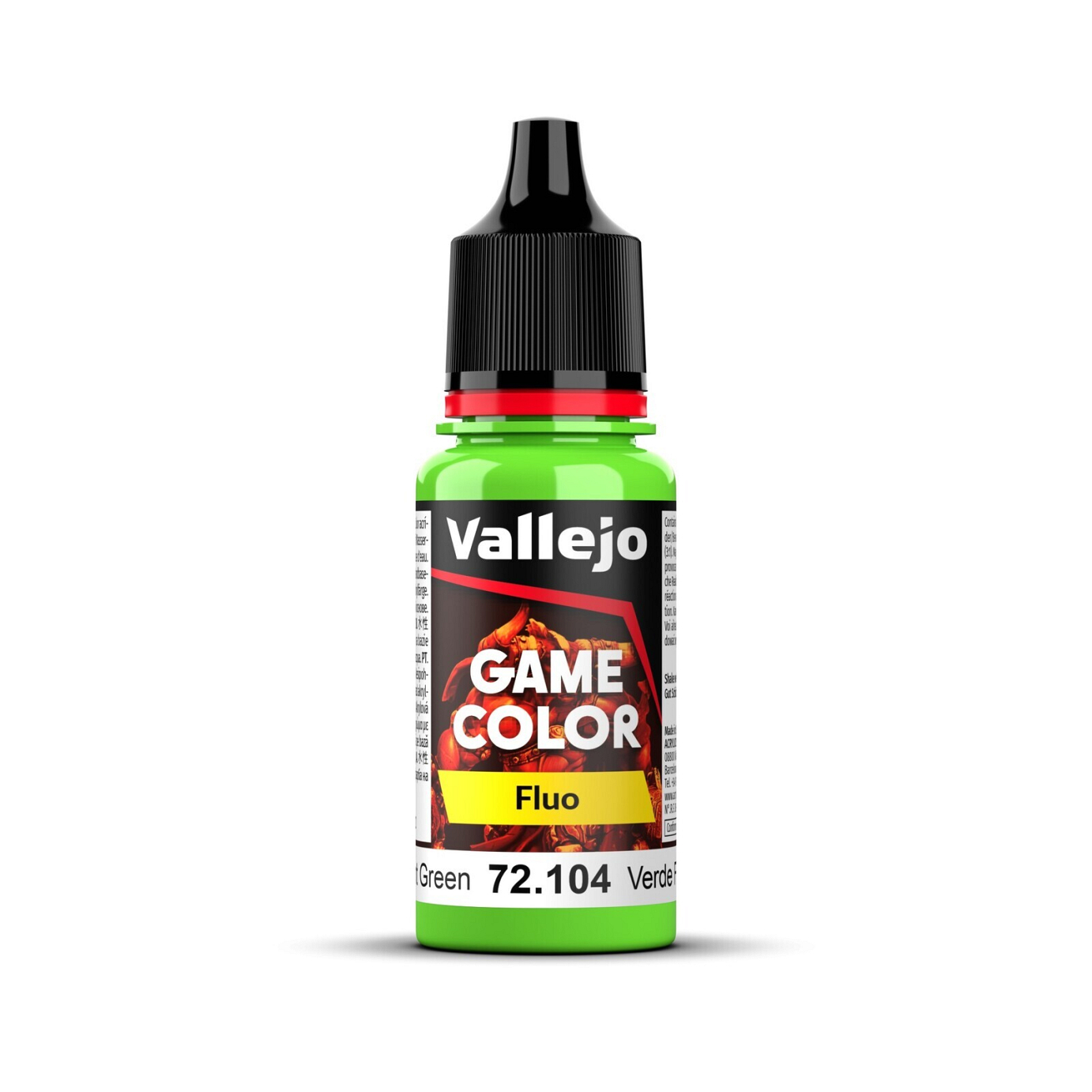 Vallejo Game Colour Fluorescent Green 18ml Acrylic Paint - New F