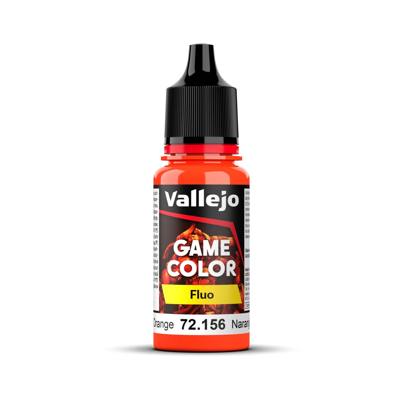 Vallejo Game Colour Fluorescent Orange 18ml Acrylic Paint - New