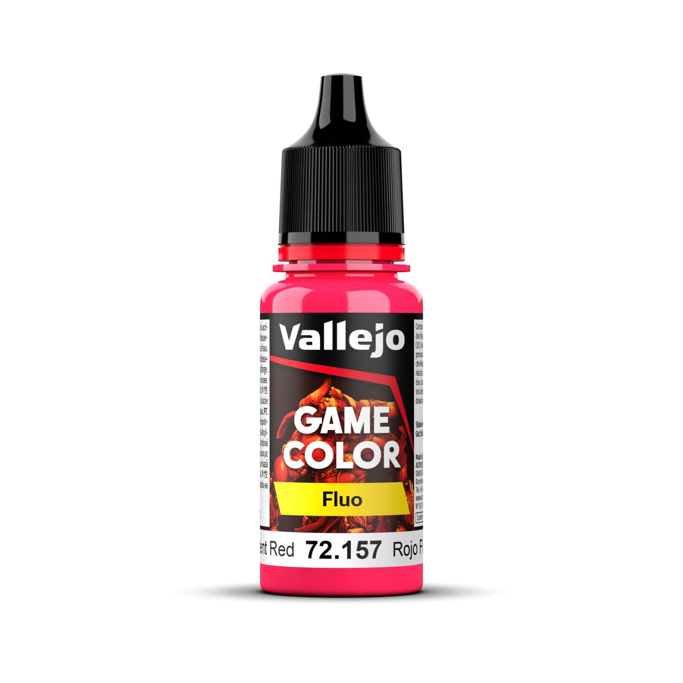 Vallejo Game Colour Fluorescent Red 18ml Acrylic Paint - New For