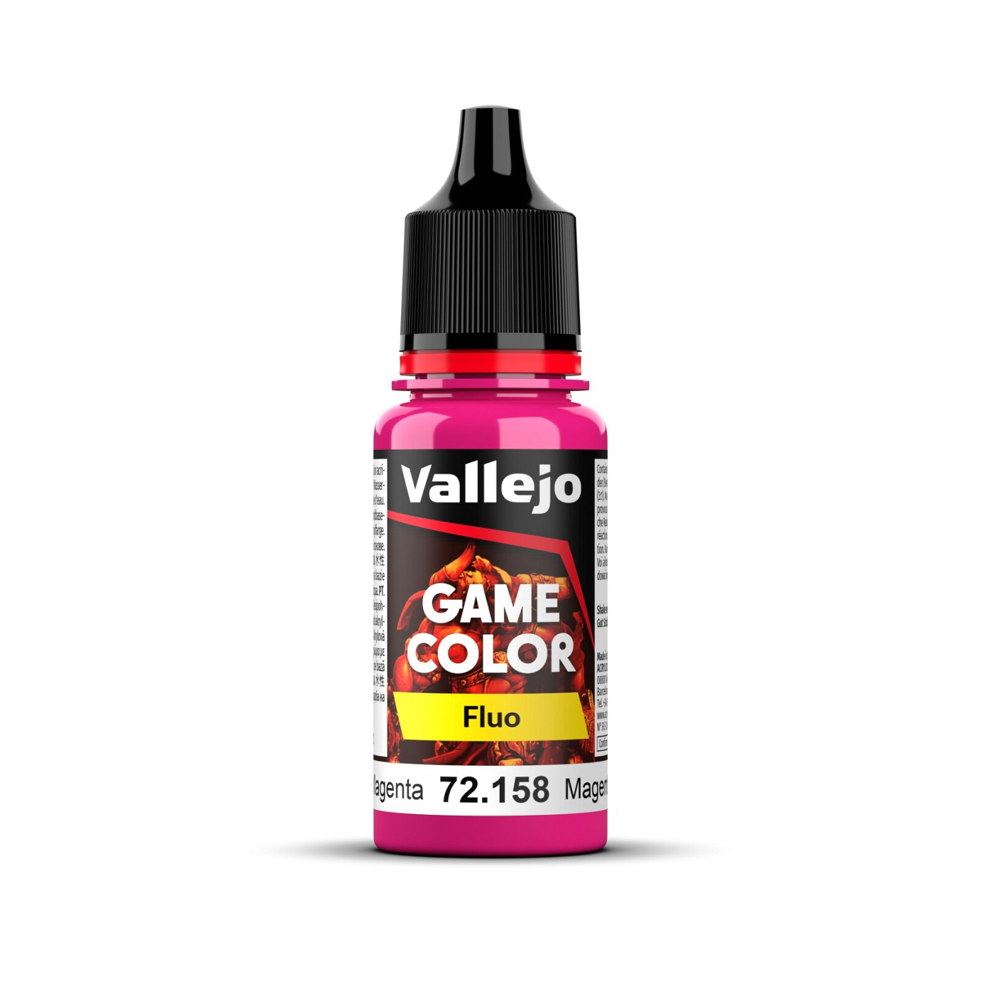 Vallejo Game Colour Fluorescent Magenta 18ml Acrylic Paint - New