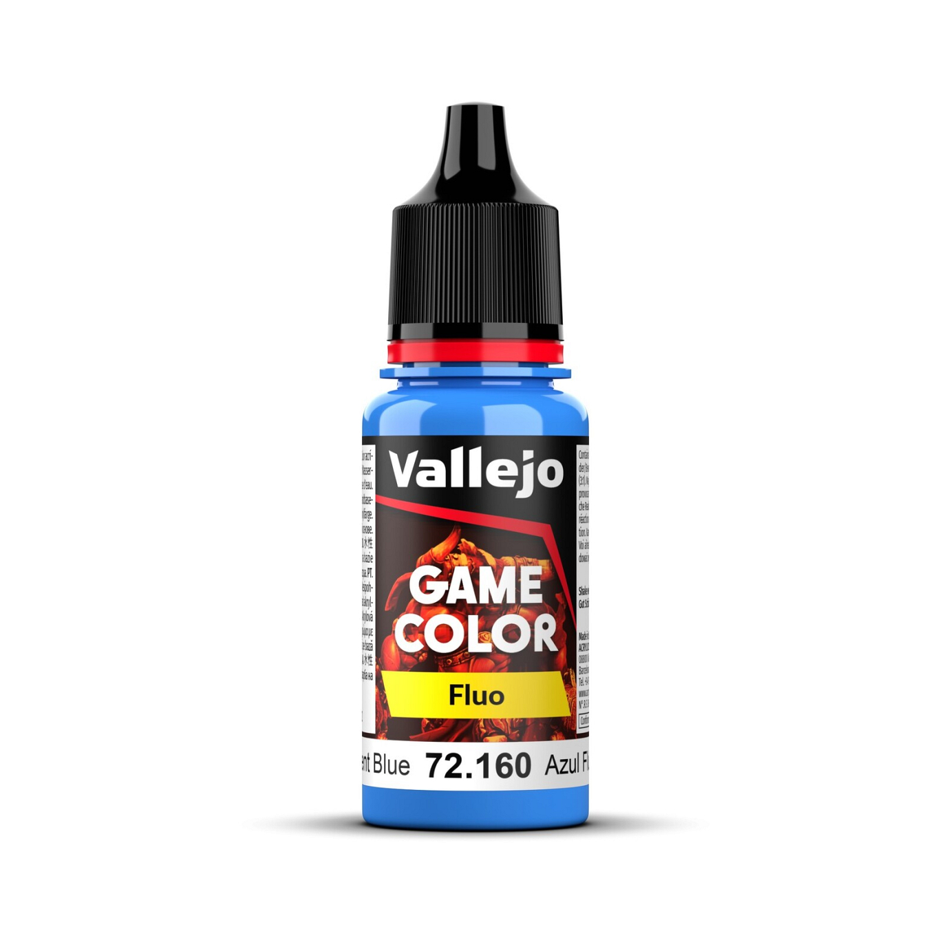 Vallejo Game Colour Fluorescent Blue 18ml Acrylic Paint - New Fo