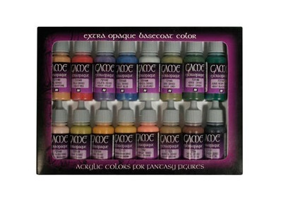 Vallejo Game Colour Extra Opaque 16 Colour Set Acrylic Paint [72