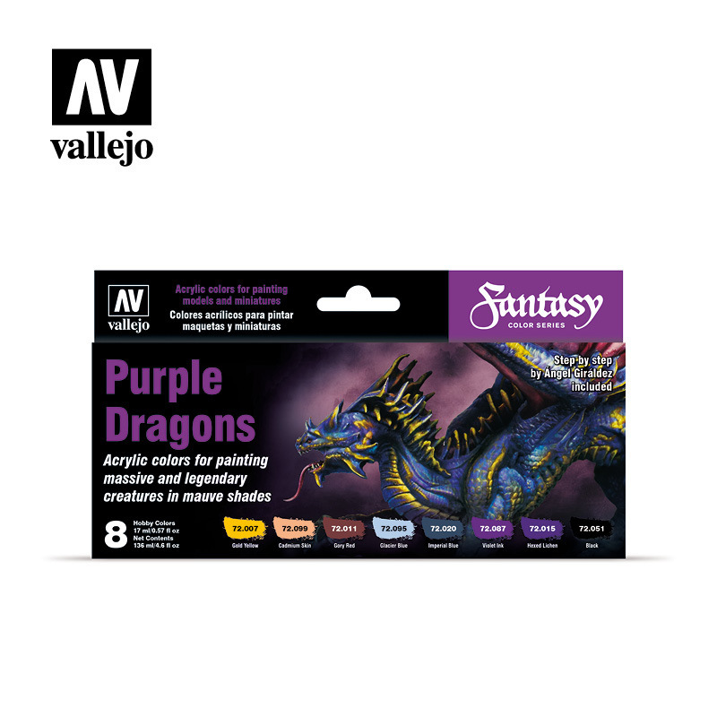 Vallejo Game Color Purple Dragons (8) by Angel Giraldez Acrylic