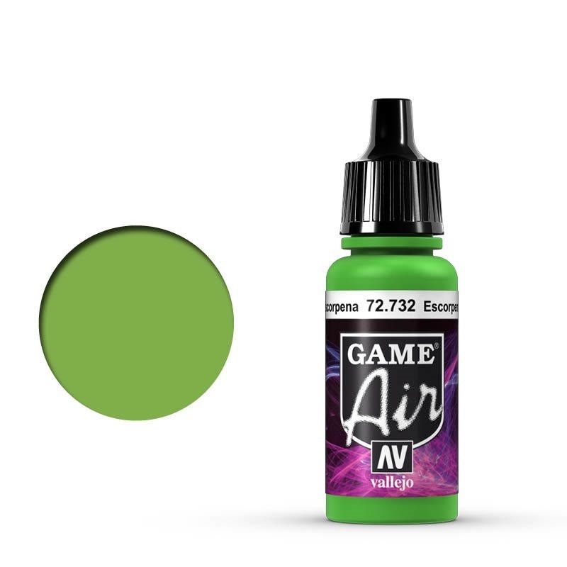 Vallejo Game Air Scorpy Green 17 ml Acrylic Airbrush Paint [7273