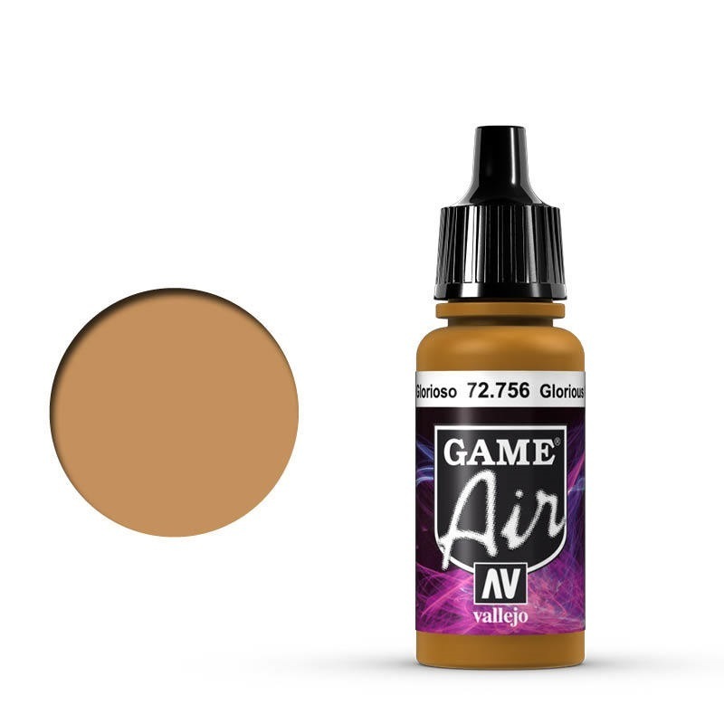 Vallejo Game Air Glorious Gold 17 ml Acrylic Airbrush Paint [727