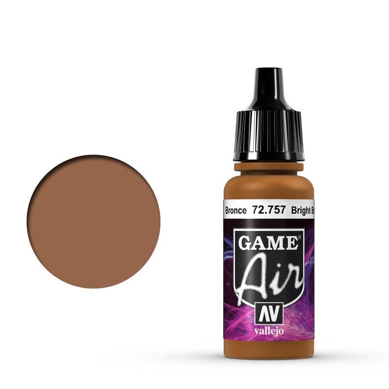 Vallejo Game Air Bright Bronze 17 ml Acrylic Airbrush Paint [727