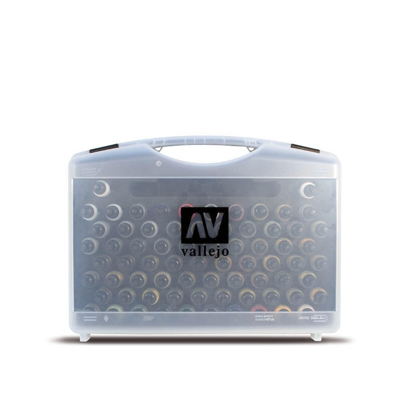 Vallejo Game Air Plastic Case 51 colors, 8 primers, 5 auxiliary,