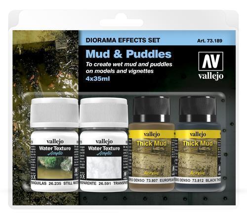 Vallejo Diorama Effects Set Mud & Puddles 4 x 35ml [73189]