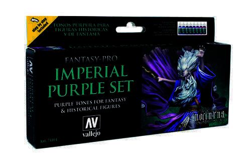 Vallejo Fantasy Pro Imperial Purple (8) Acrylic Paint Set [74104