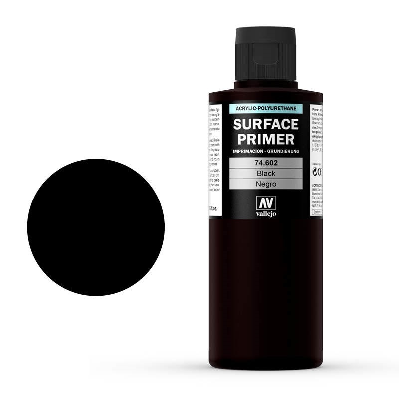 Vallejo Surface Primer Colour Black 200 ml [74602]