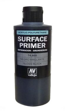 Vallejo Auxiliary Primer Gloss Black Primer 200ml [74660]