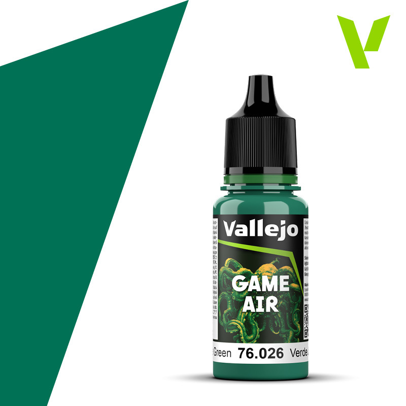 Vallejo Game Air Jade Green 18 ml Acrylic Paint - New Formulatio