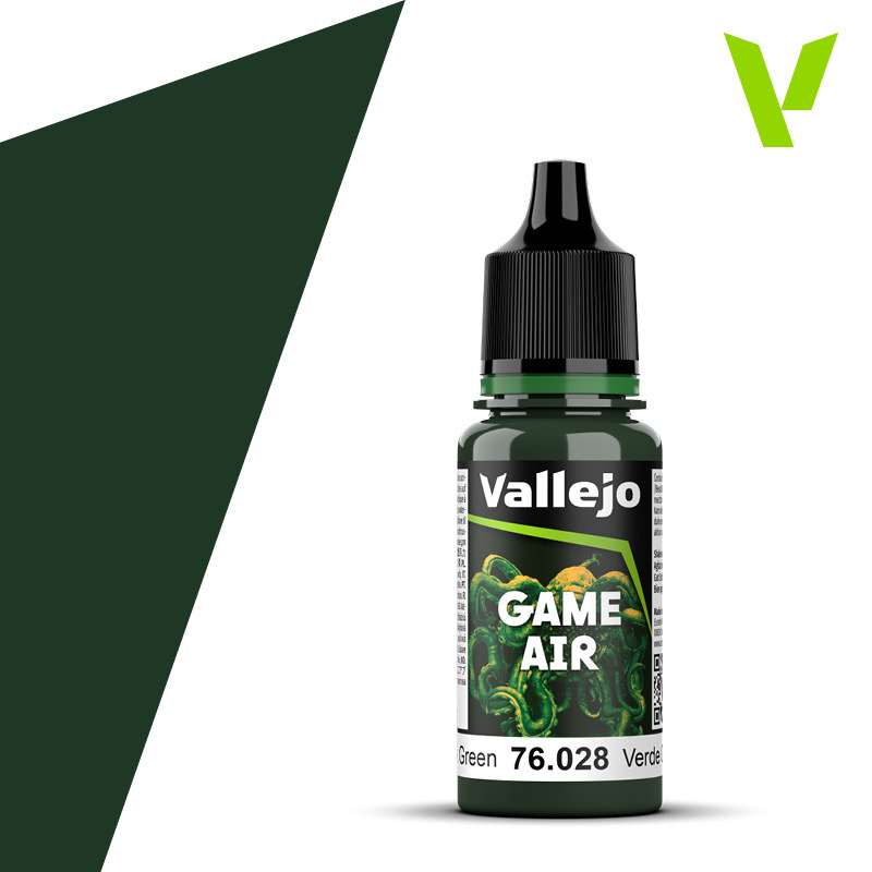 Vallejo Game Air Dark Green 18 ml Acrylic Paint - New Formulatio