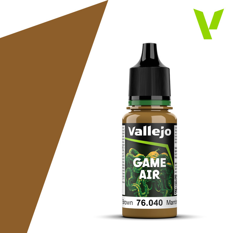 Vallejo Game Air Leather Brown 18 ml Acrylic Paint - New Formula