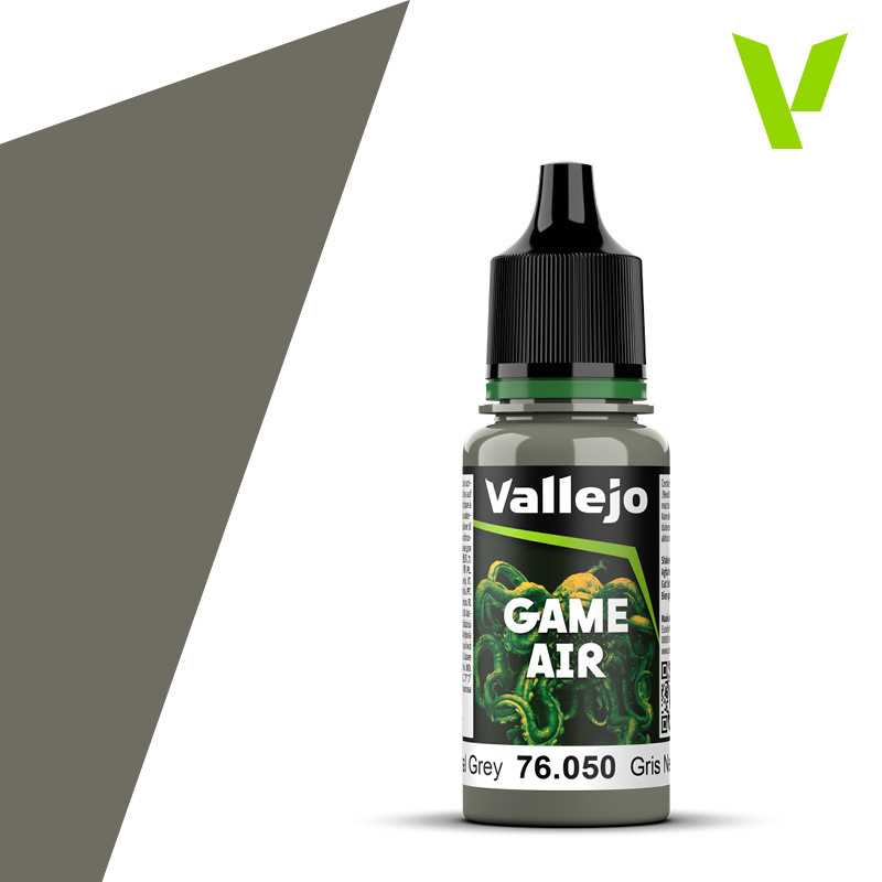 Vallejo Game Air Neutral Grey 18 ml Acrylic Paint - New Formulat