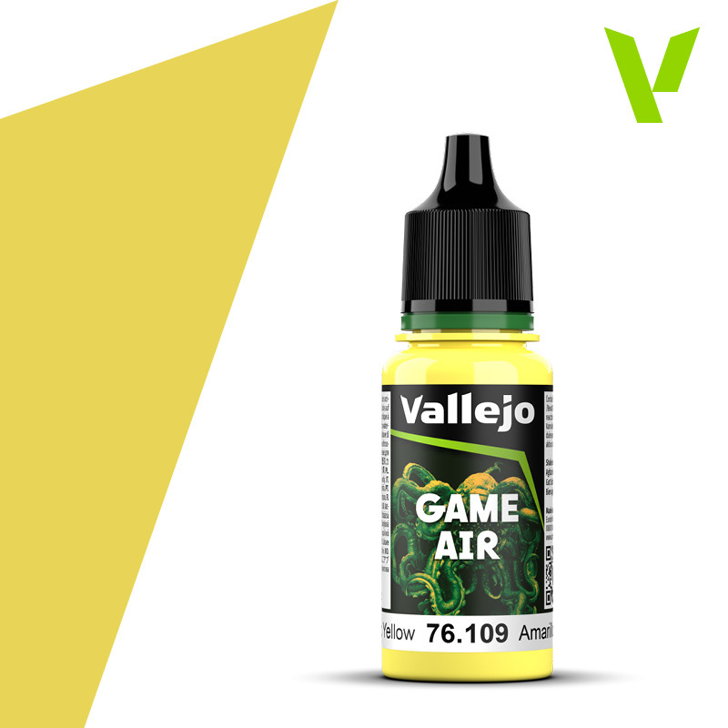 Vallejo Game Air Toxic Yellow 18 ml Acrylic Paint - New Formulat