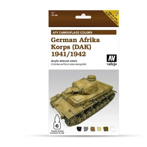 Vallejo Model Air AFV Set German Afrika korps 1941/1942 (DAK) 6