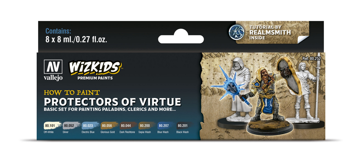 Vallejo Wizkids Premium set: Protectors of Virtue Acrylic Paint