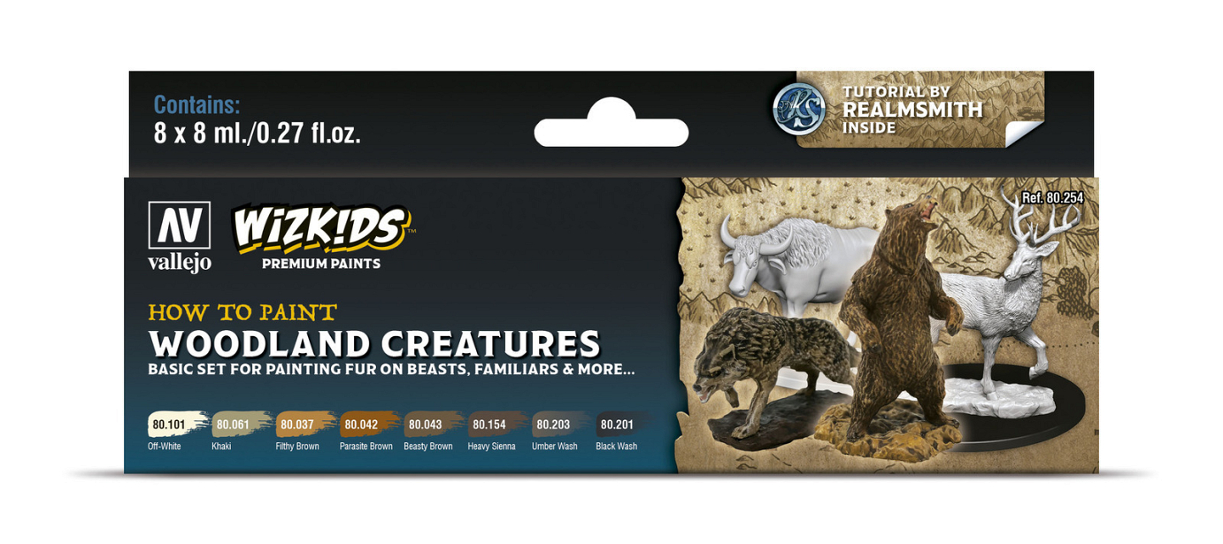 Vallejo Wizkids Premium set: Woodland creatures Acrylic Paint Se