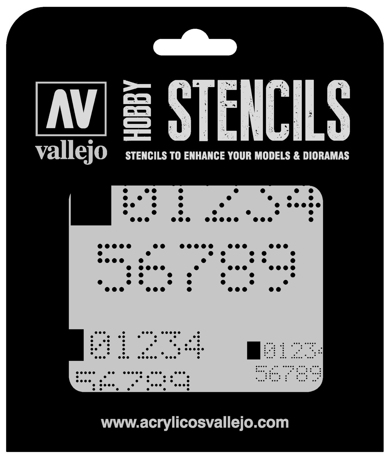 Vallejo Digital Numbers Stencil [ST-SF004]