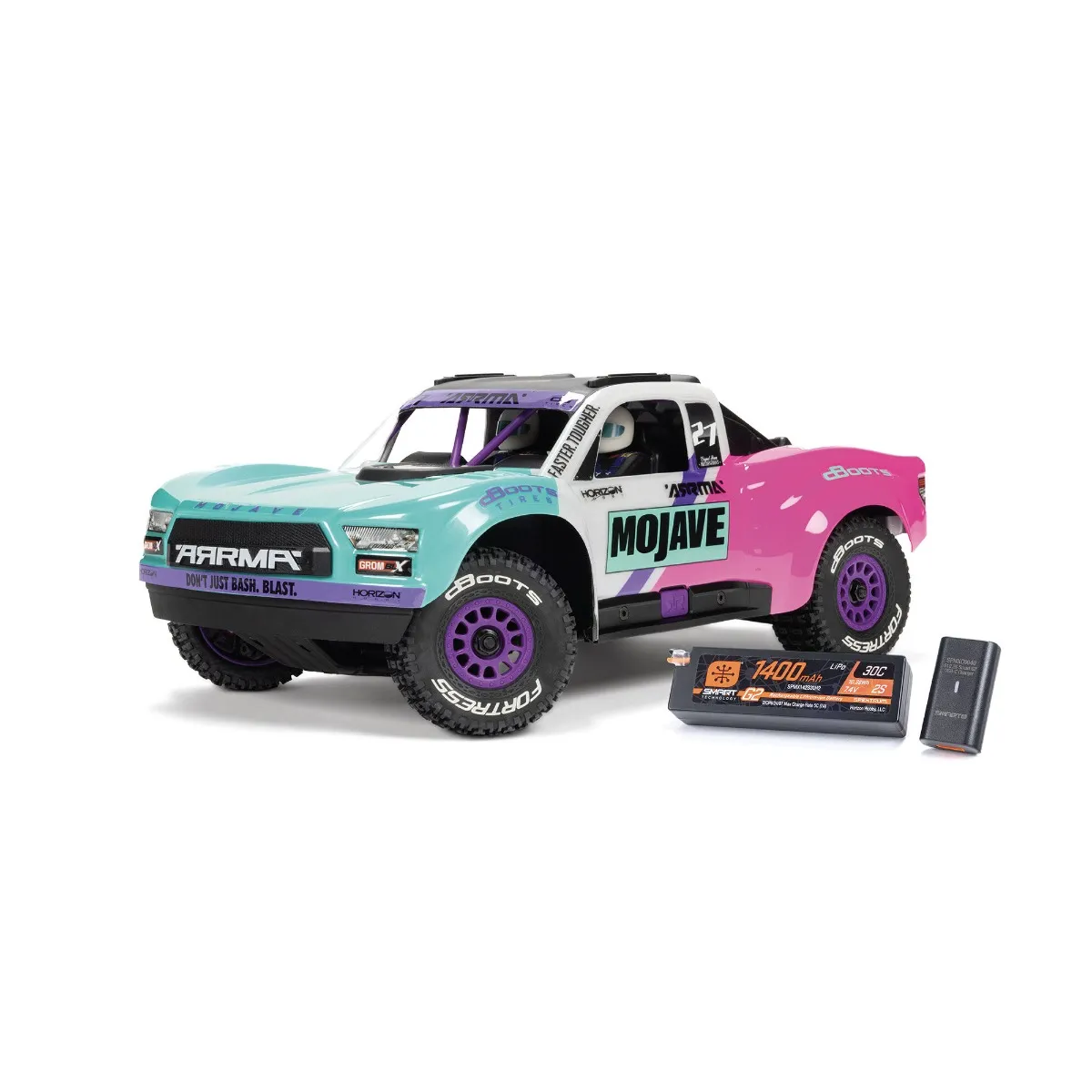 Arrma Mojave Grom 223S Brushless 1/18 4x4 Desert Truck RTR, Teal,