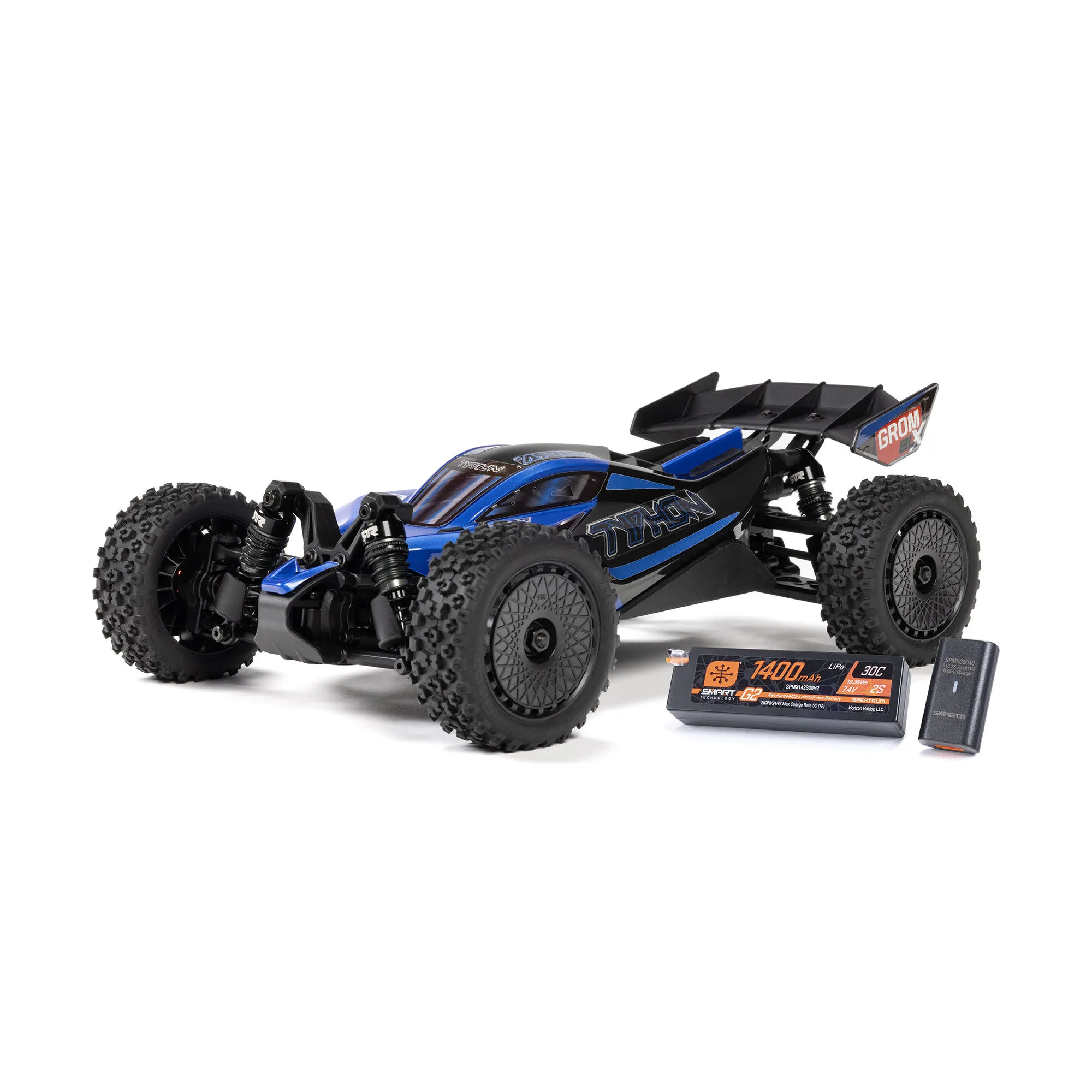 Arrma Typhon Grom Brushless 1/18 4x4 Buggy RTR, Blue