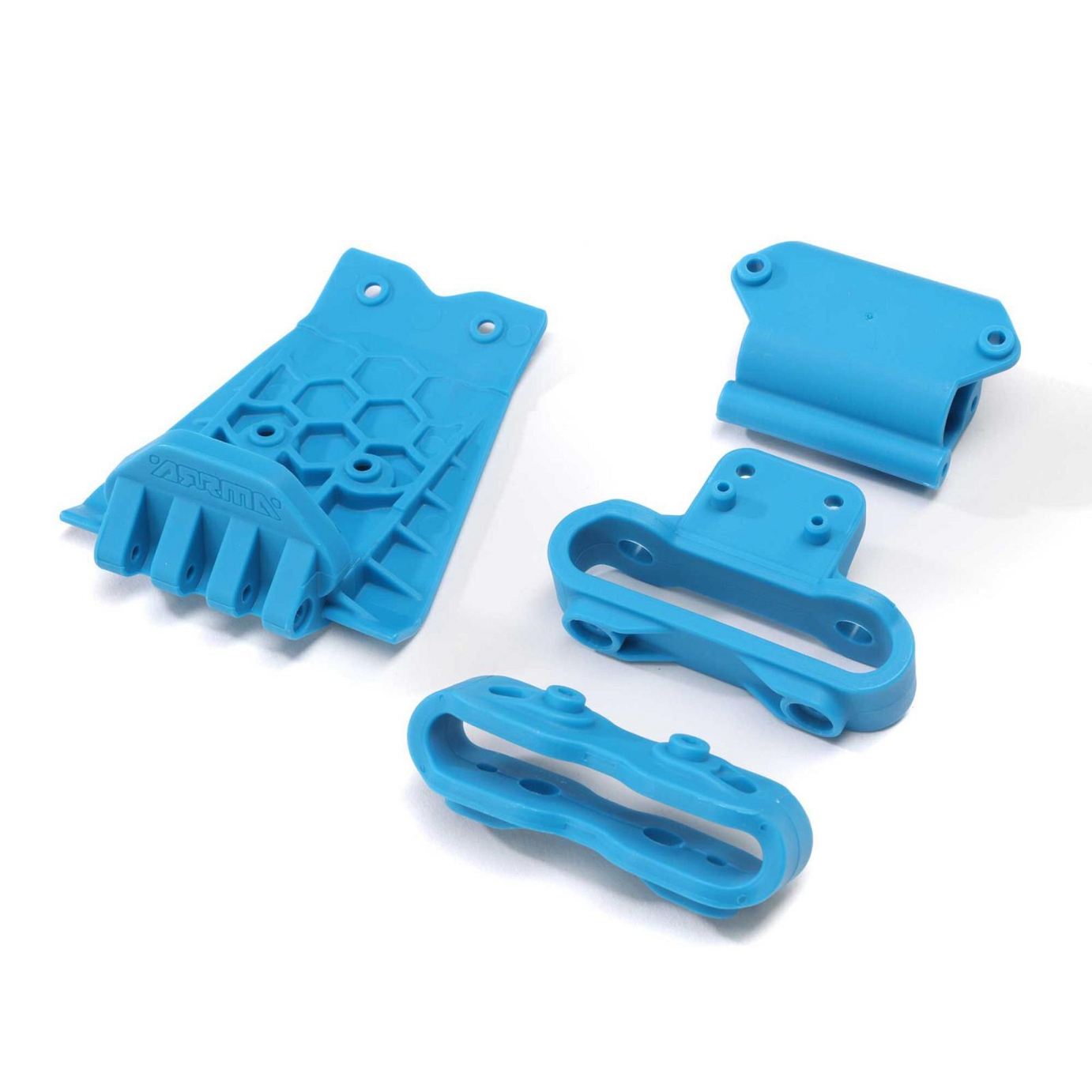 Arrma Lower Skid And Bumper Mount Set&#44; Blue&#44; Gorgon