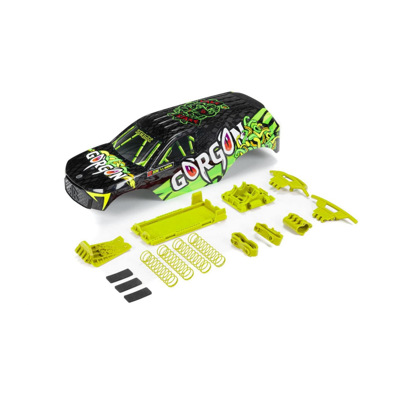 Arrma GORGON Body Set&#44; Fluoro Yellow&#44; Gorgon