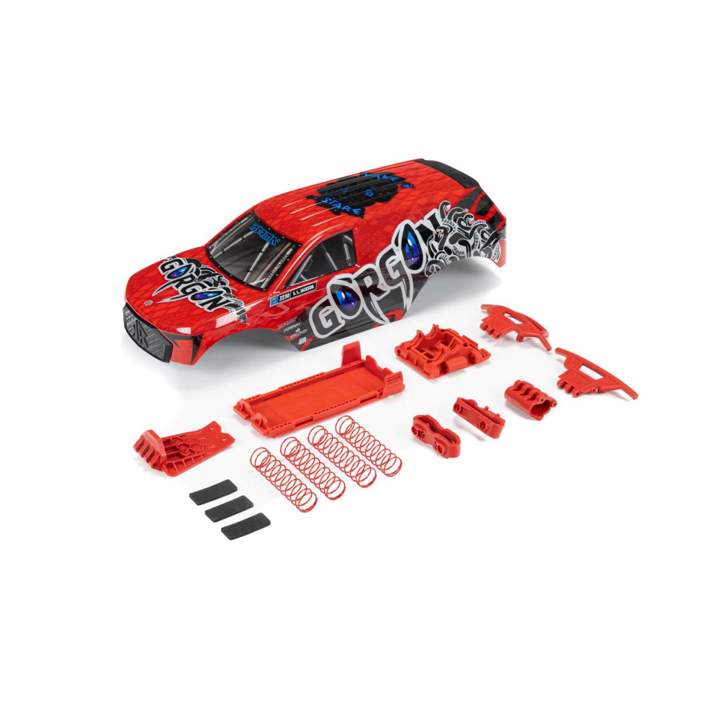 Arrma GORGON Body Set&#44; Red&#44; Gorgon