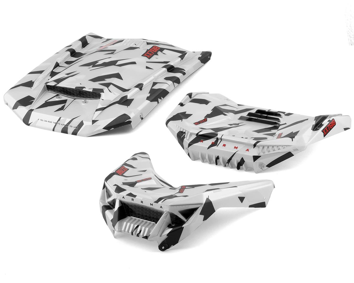 Arrma Exterior Body Panels Painted White Camo, Fireteam, AR41102