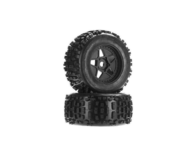 Arrma Boots Backflip MT 6S Tire Wheel Set, AR510092