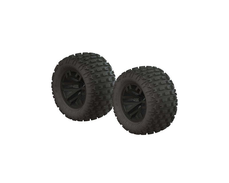 Arrma dBoots Fortress MT Tire Set Glued Blk (2), AR550044