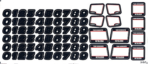 ASS21344 SC18/18T2/B2 Number Decals