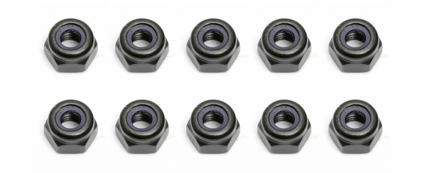 ASS25215 Locknuts, M3, black steel