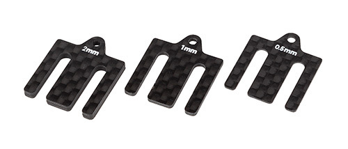 RC10B7 FT Front Bulkhead Shims, carbon fiber