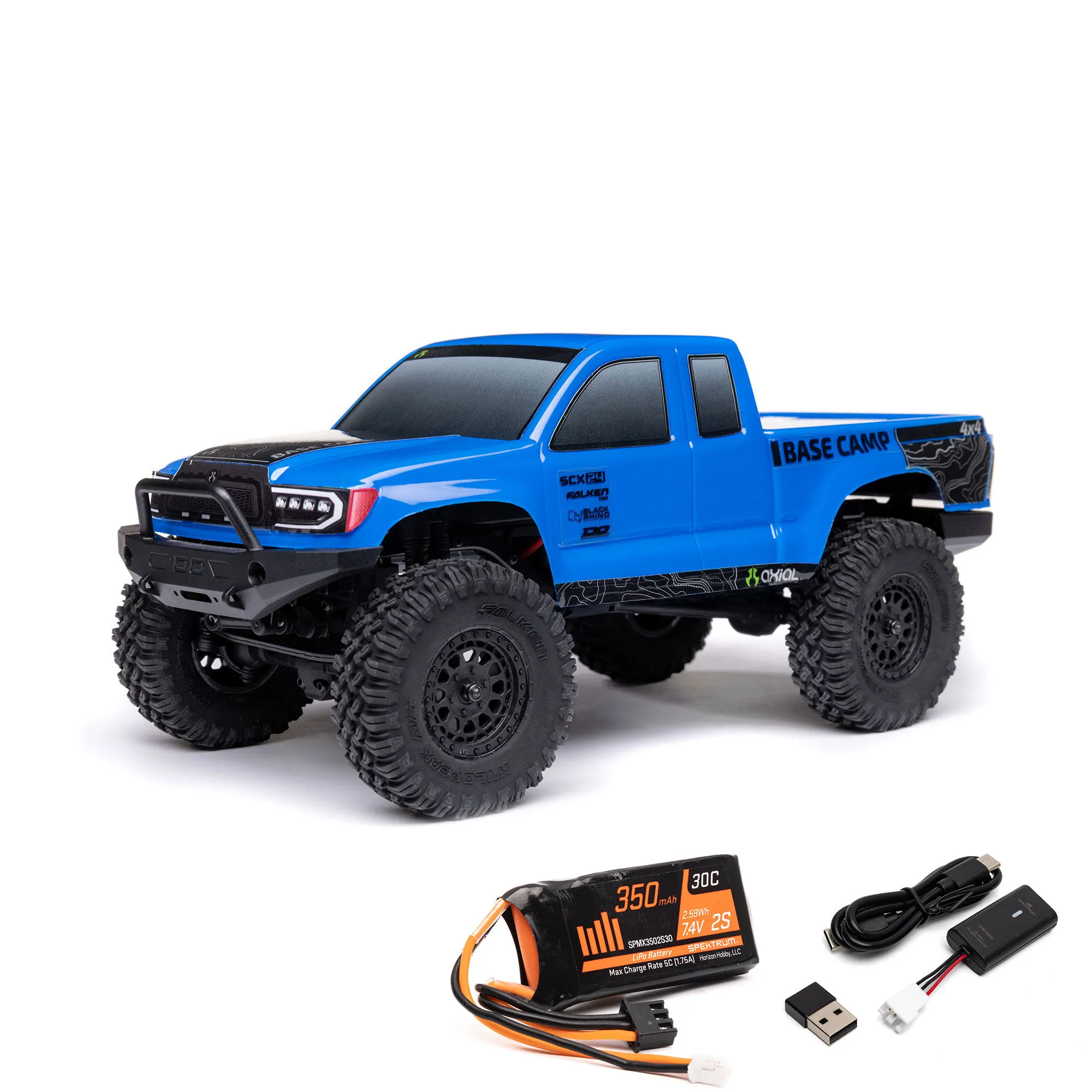 Axial SCX24 Base Camp 1/24 Rock Crawler, RTR, Blue