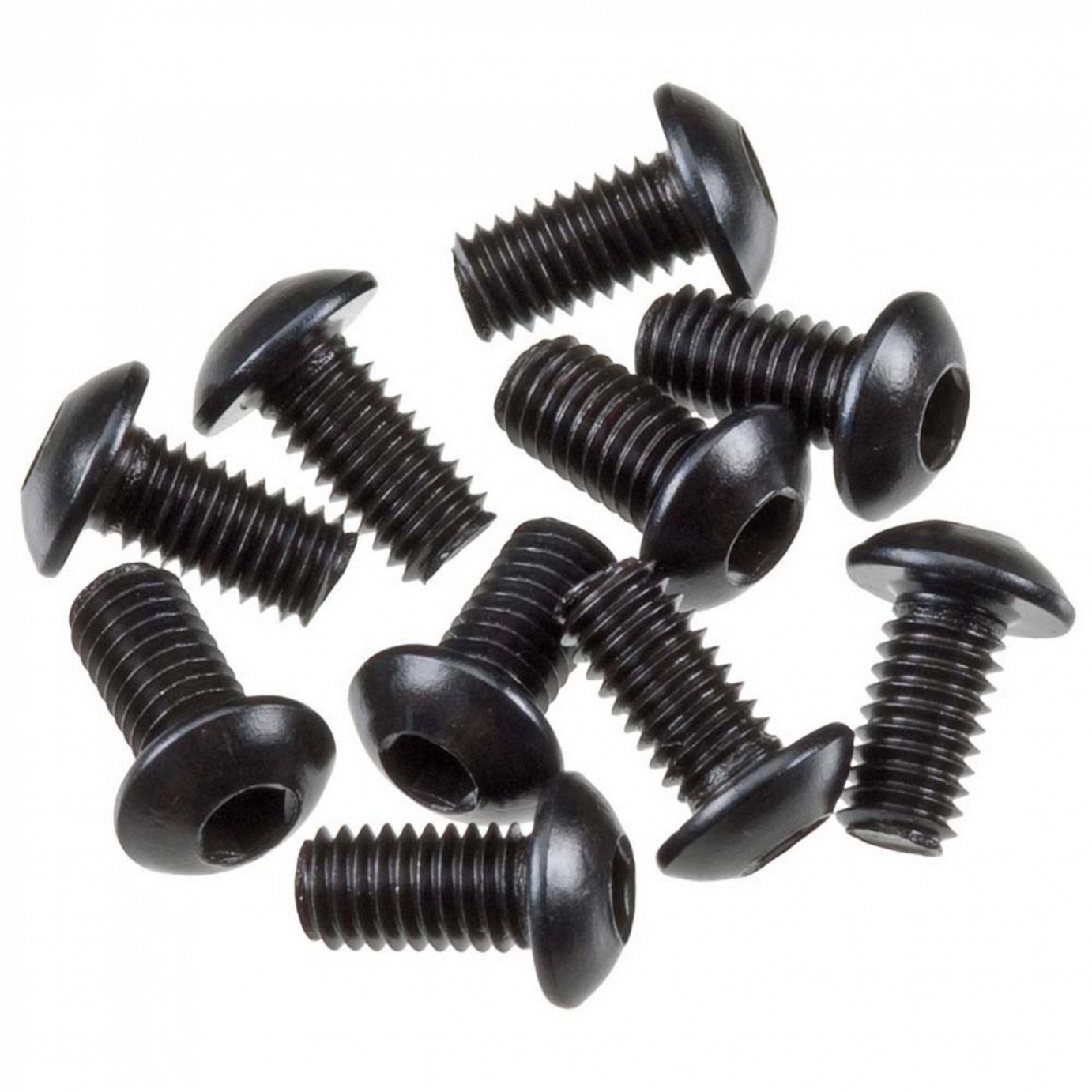 Axial Hex Socket Button Head Screw Black M3x6mm (10), AXA0113