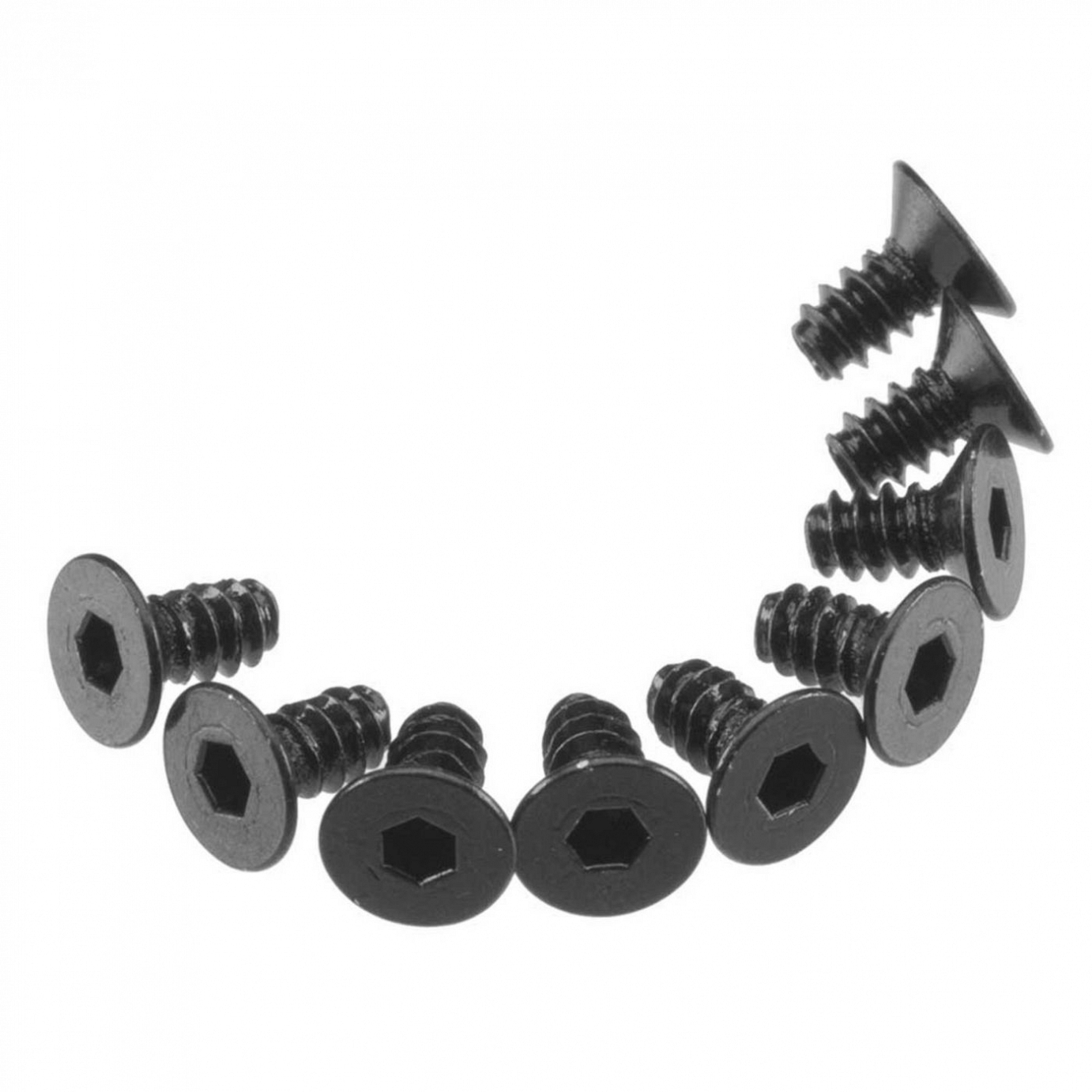 Axial Hex Socket Tap Flat Head Screw M3x6mm Black (10), AXA463