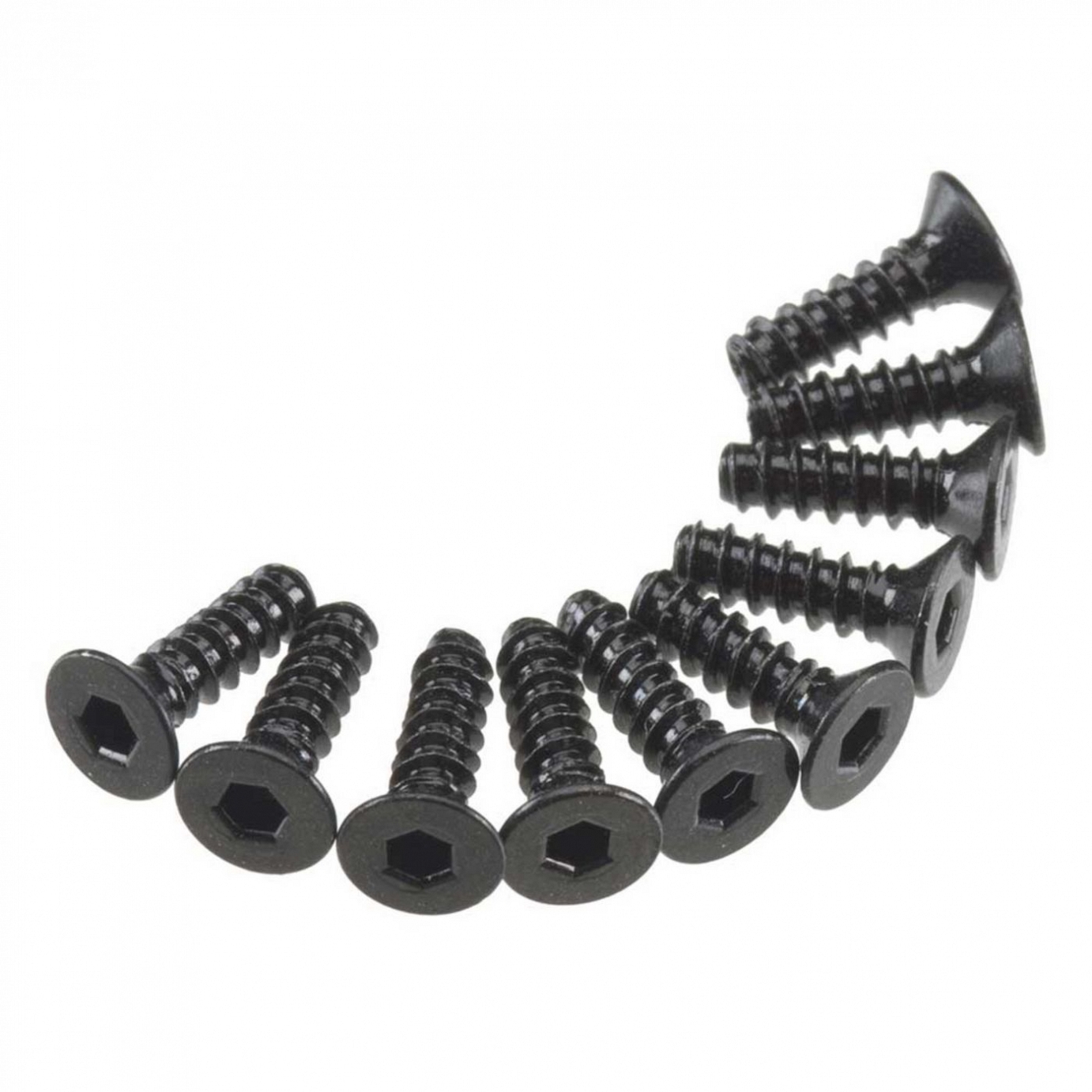 Axial Hex Socket Tap Flat Head Screw M3x10mm Black (10), AXA465