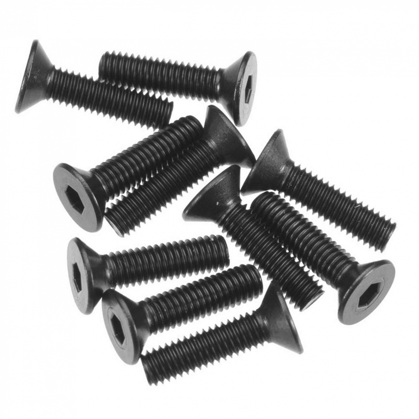 Axial Hex Socket Flat Head Screw M3x12mm Black (10), AXA146